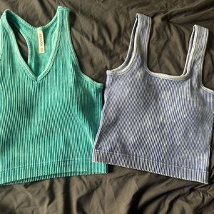 Zenana Ribbed cropped Brami Tanks